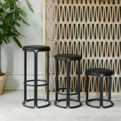 PLEASE WAIT to be SEATED Hardie Barhocker 65cm Leder| Barhocker