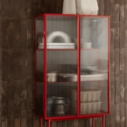 Schränke^Ferm Living Haze Vitrine geriffeltes Glas