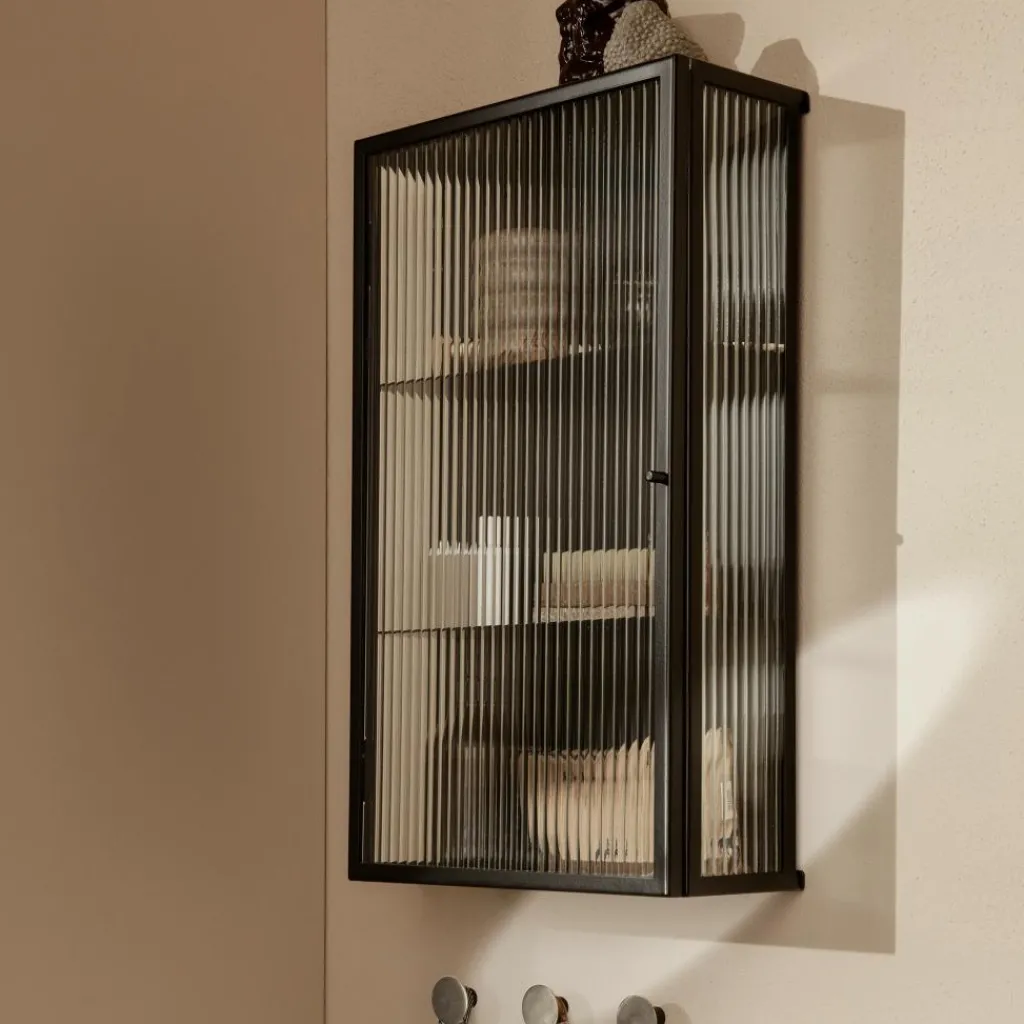 Schränke^Ferm Living Haze Wandschrank geriffeltes Glas