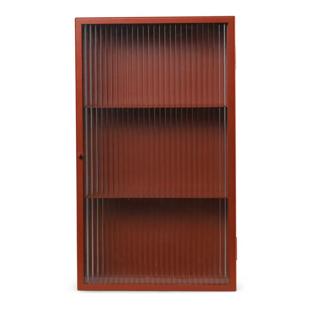 Schränke^Ferm Living Haze Wandschrank geriffeltes Glas