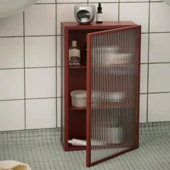 Schränke^Ferm Living Haze Wandschrank geriffeltes Glas