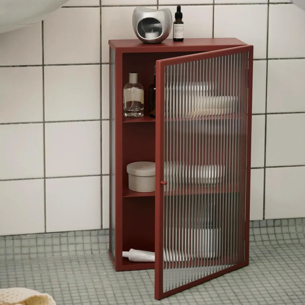 Schränke^Ferm Living Haze Wandschrank geriffeltes Glas