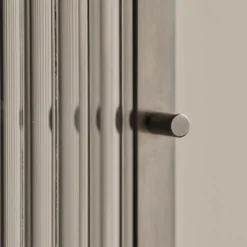 Ferm Living Haze Wandschrank geriffeltes Glas 35x60cm Edelstahl| Schränke