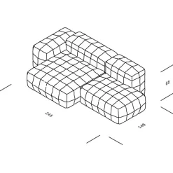 Sofas^OUT Objekte unserer Tage Henn 02 Sofa 245x140cm