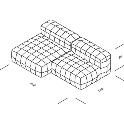 Sofas^OUT Objekte unserer Tage Henn 01 Sofa 210x140cm