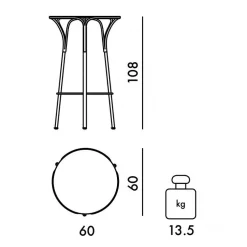Gartentische|Garten-Bistrotische^Kartell Hiray Garten Stehtisch H 108cm