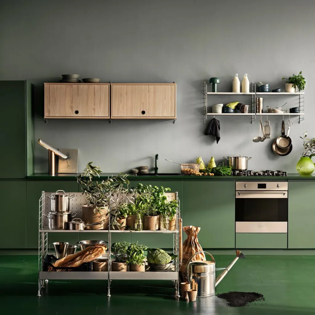 String Hängeschrank mit Klapptüren 156x50x30cm| Schränke