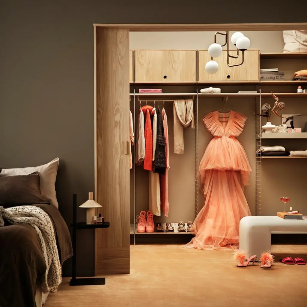 String Hängeschrank mit Klapptüren 156x50x30cm| Schränke