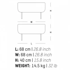 Hocker^Petite Friture Hoff Pouf 68x68x40cm