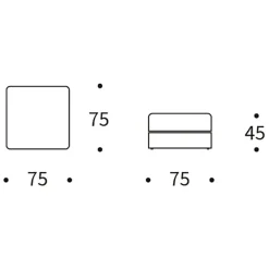 Innovation Living ILB 402 Ottomane mit Stauraum| Hocker