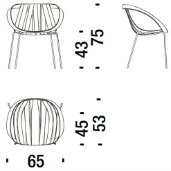 Stühle^Moroso Impossible Wood Gartenarmlehnstuhl