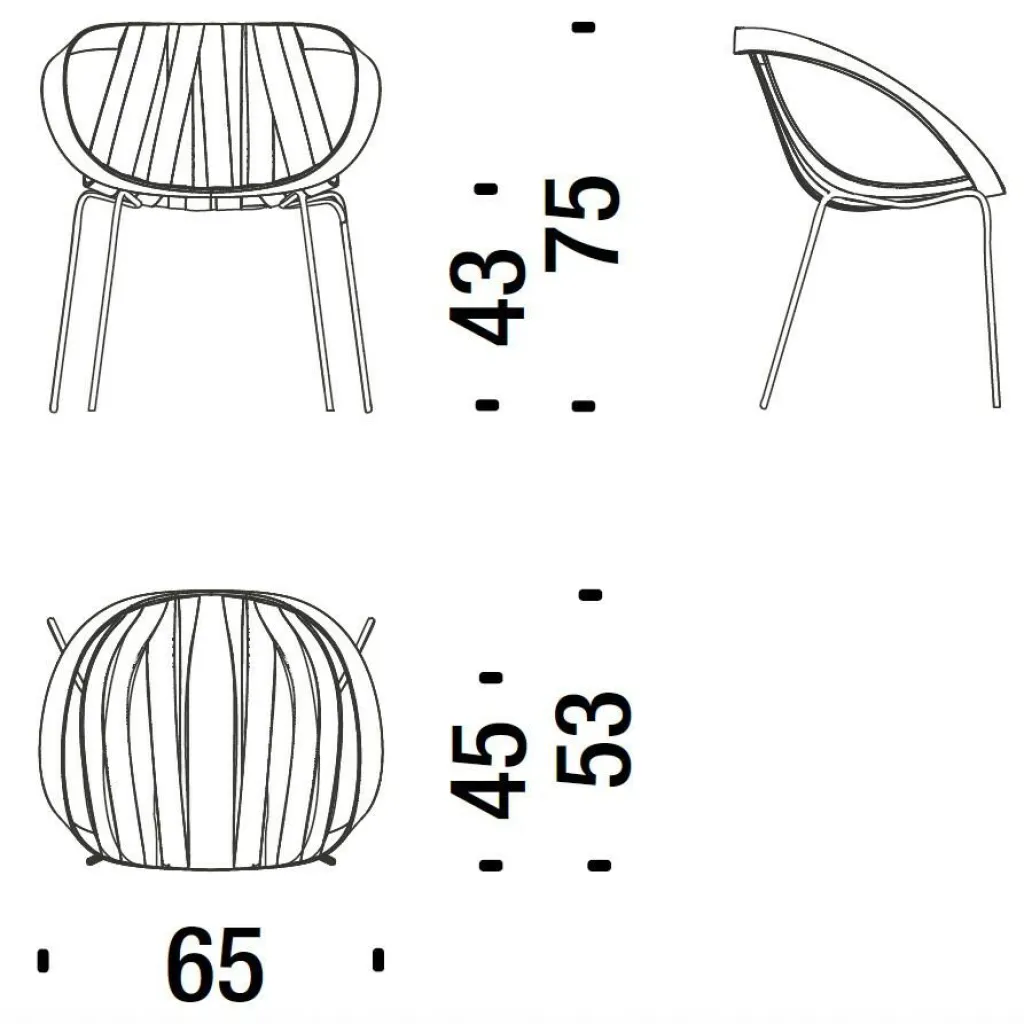 Stühle^Moroso Impossible Wood Gartenarmlehnstuhl