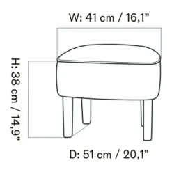 Hocker^Audo Ingeborg Fußhocker Stoff