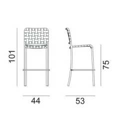 Outdoor-Barhocker^Gervasoni InOut 828 Outdoor Barhocker
