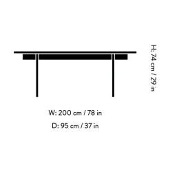 &Tradition Ita OS1 Esstisch 200x95cm| Tische|Esstische