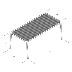 OUT Objekte unserer Tage Ivy Gartenesstisch 170x90cm| Gartentische