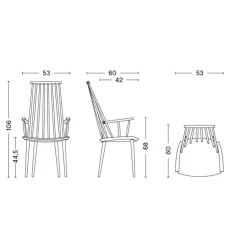 Stühle^HAY J110 Armlehnstuhl Eiche