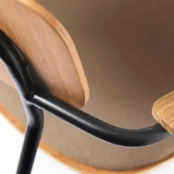 Stühle^FDB Møbler J182 Holmen Armlehnstuhl stapelbar gepolstert