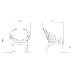 FDB Møbler J166 Jørna Sessel Leder Gestell Eiche geräuchert| Sessel