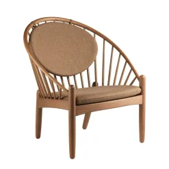 Sessel^FDB Møbler J166 Jørna Sessel Stoff Gestell Eiche geräuchert