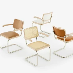 Thonet JS. a personal Interpretation by Jil Sander S 64 P Nordic Freischwinger Armlehnstuhl| Stühle