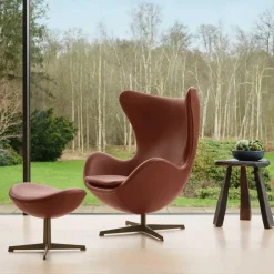 Fritz Hansen Jubiläumsedition 2022 Egg/Das Ei™ Fußhocker Leder| Hocker