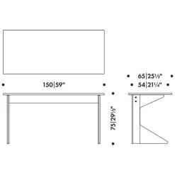Artek Kaari REB005 Schreibtisch Eiche klar lackiert| Tische|Schreibtische