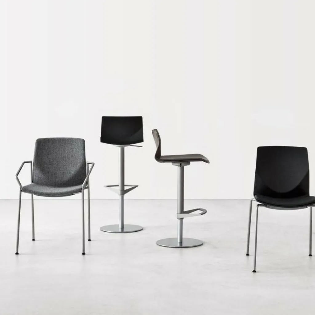 Barhocker^Lapalma Kai S39 Barhocker Sitz Eiche mit Kissen 54-79cm