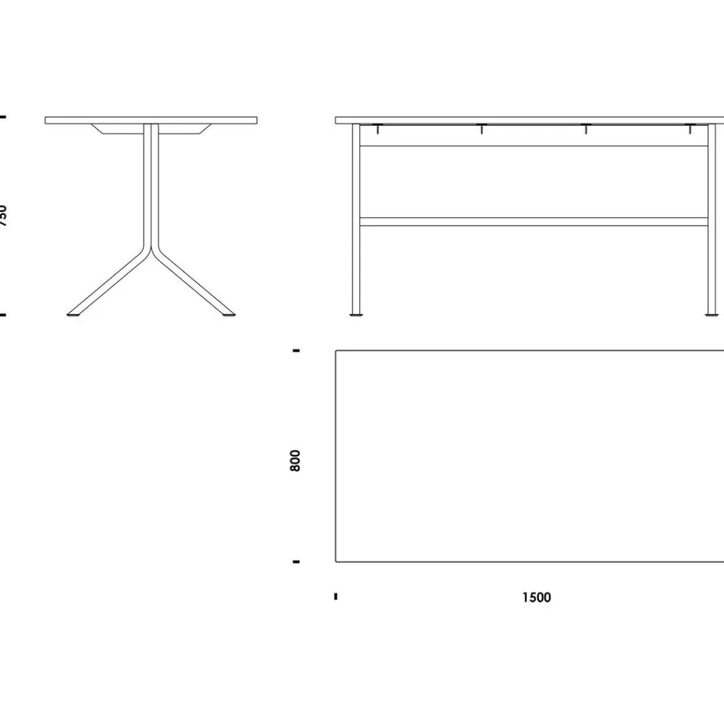 Normann Copenhagen Kip Schreibtisch Gestell grau| Schreibtische