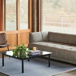 Tische^HAY Kofi Couchtisch Gestell Eiche schwarz lackiert 80x80cm