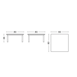 Beistelltische^HAY Kofi Couchtisch Nussbaum 80x80cm