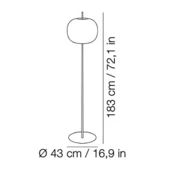 Stehleuchten^Kdln Kushi XL Stehleuchte H 183cm