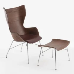 Kartell K/Wood Sessel Leder| Sessel