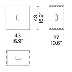 Beistelltische|Tische^Cassina LC14 Tabouret Cabanon Hocker/Beistelltisch