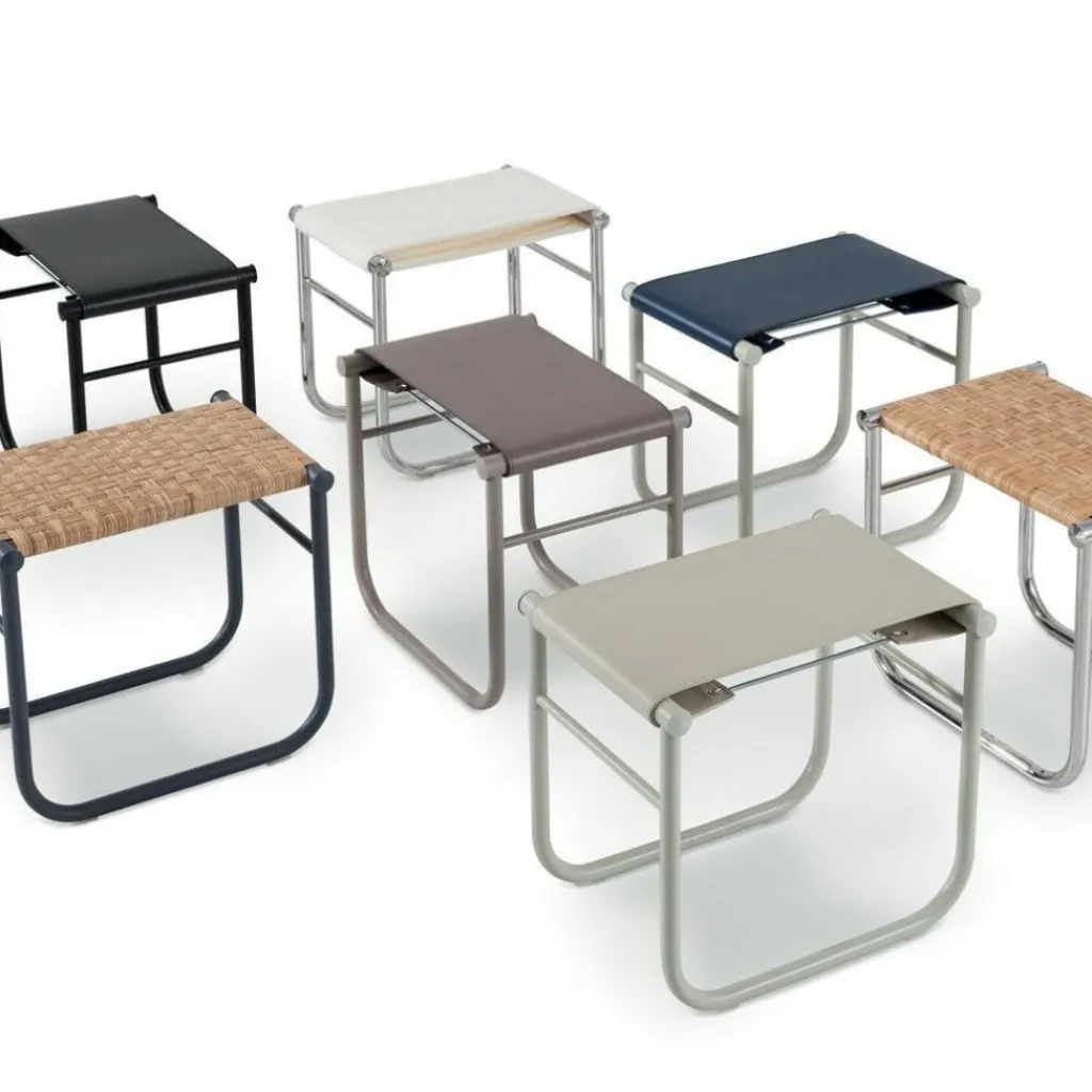 Hocker^Cassina LC9 Tabouret Leder