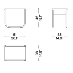 Hocker^Cassina LC9 Tabouret Leder