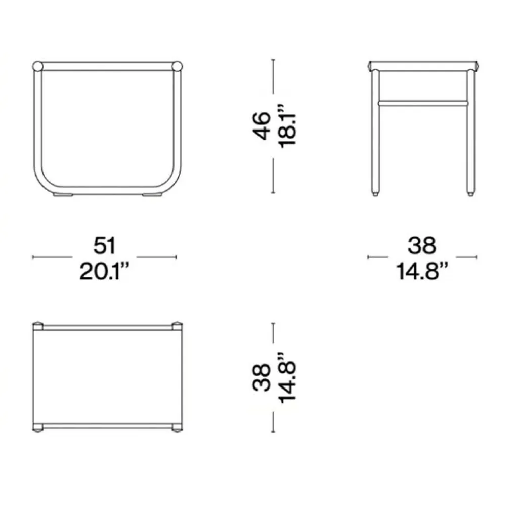Hocker^Cassina LC9 Tabouret Leder