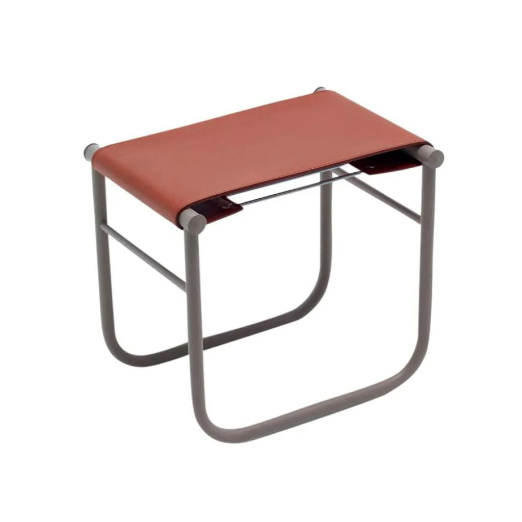 Hocker^Cassina LC9 Tabouret Leder