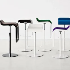 Barhocker^Lapalma LEM S80 Barhocker Gestell Weiß 74-87cm