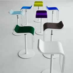Barhocker^Lapalma LEM S80 Barhocker Gestell Weiß 74-87cm
