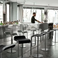 Barhocker^Lapalma LEM S81 Barhocker Sitzfläche Edelstahl H88cm