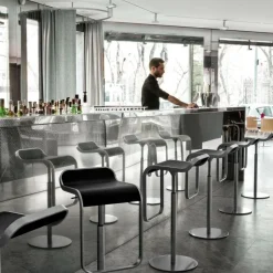 Lapalma LEM S79 Barhocker Sitzfläche Edelstahl 63-75cm| Barhocker