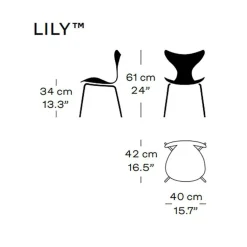 Fritz Hansen Lily™ Kinderstuhl verchromt|Kinder Kinderstühle