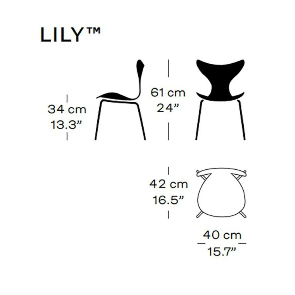 Fritz Hansen Lily™ Kinderstuhl verchromt|Kinder Kinderstühle