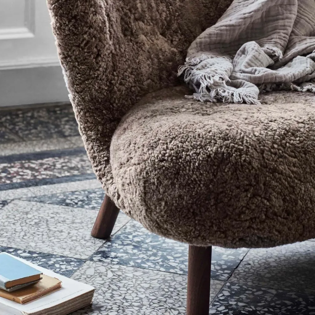 &Tradition Little Petra VB1 Loungesessel Gestell Walnuss| Sessel