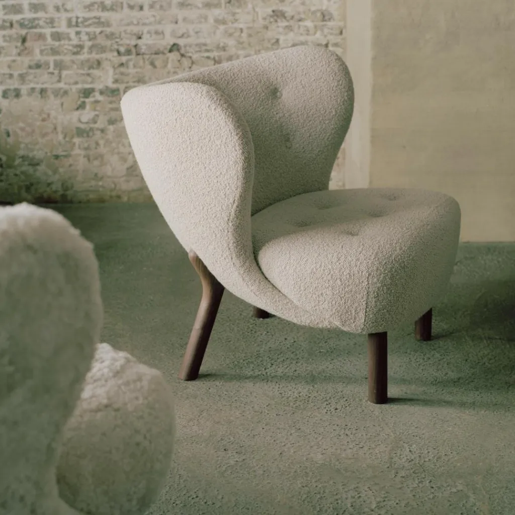 &Tradition Little Petra VB1 Loungesessel Gestell Walnuss| Sessel