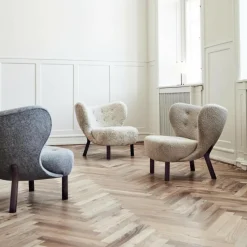 &Tradition Little Petra VB1 Loungesessel Gestell Walnuss| Sessel