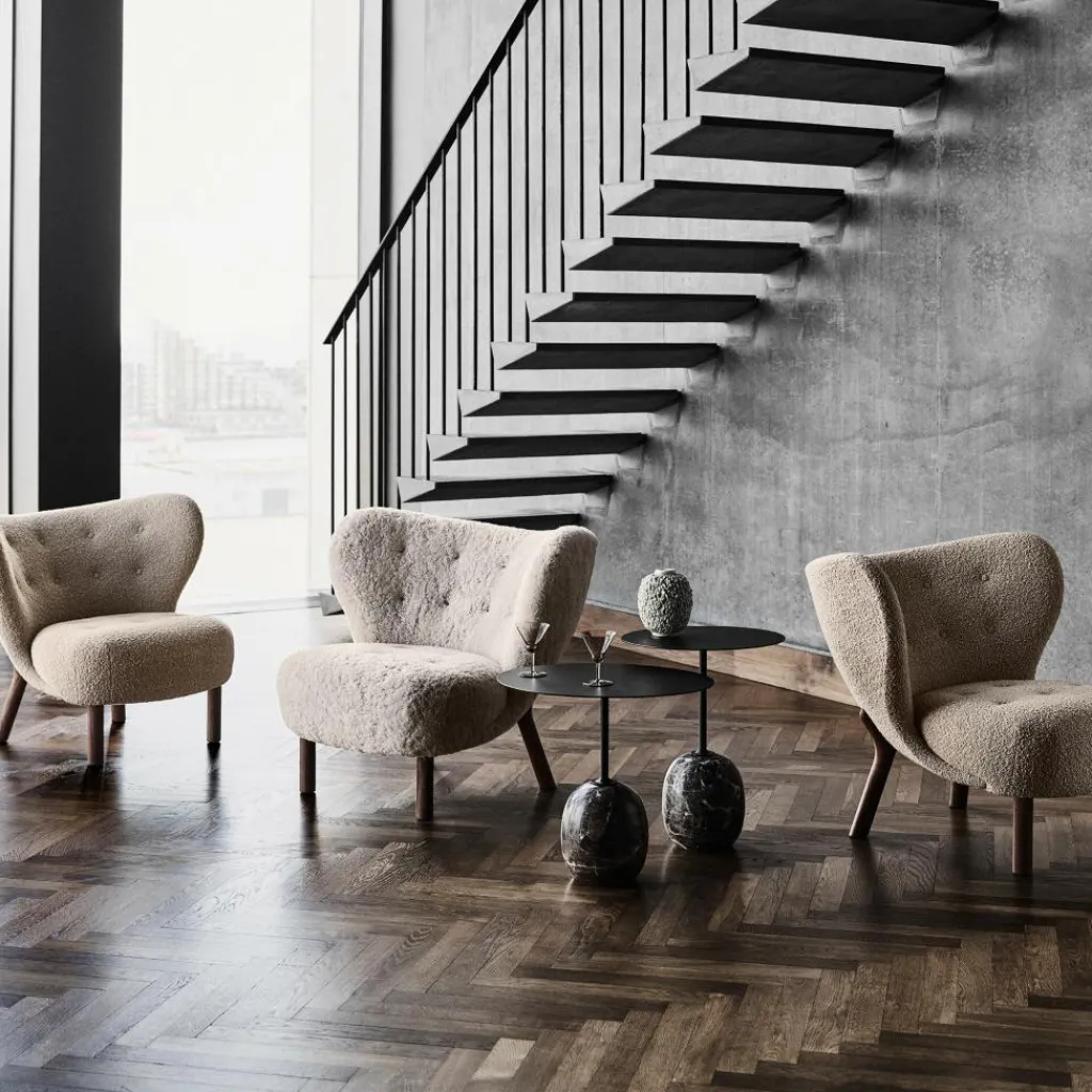 &Tradition Little Petra VB1 Loungesessel Gestell Walnuss| Sessel