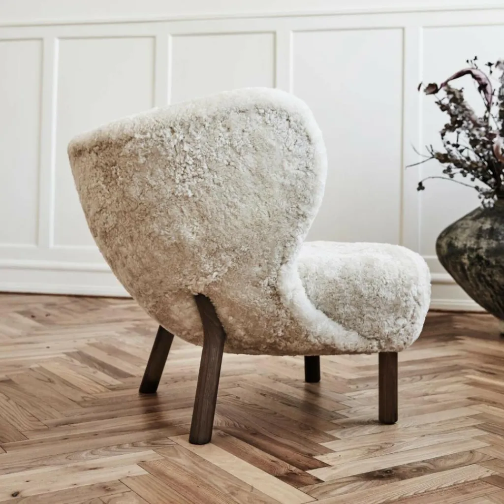 &Tradition Little Petra VB1 Loungesessel Gestell Walnuss| Sessel