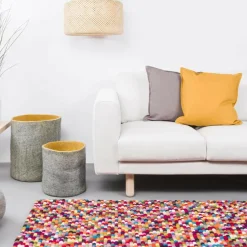 Teppiche^myfelt Lotte Filzkugelteppich rechteckig